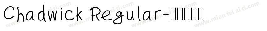 Chadwick Regular字体转换